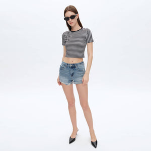 Molly Mid Rise Denim Shorts