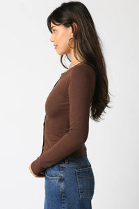 Saige Button Top