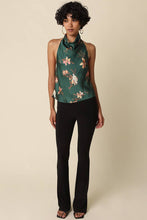 Load image into Gallery viewer, Jasmin Floral Halter Satin Top