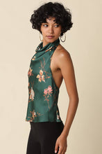 Load image into Gallery viewer, Jasmin Floral Halter Satin Top