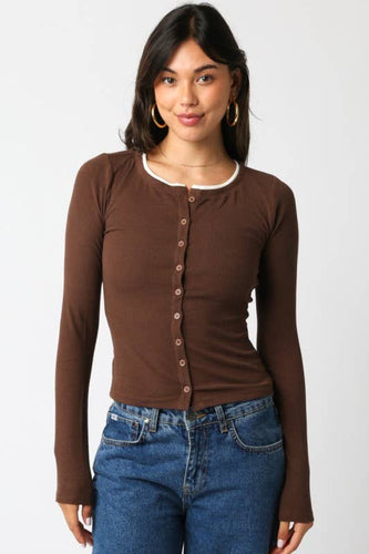 Saige Button Top