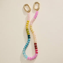 Load image into Gallery viewer, Colorful Beaded Bag Charm with Gold Clasp Trendy Accessory