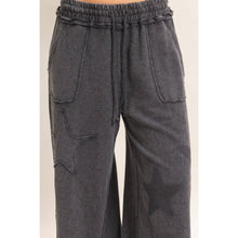 Load image into Gallery viewer, Mineral Wash Star Patch And Print Wide Leg Pants