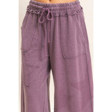Load image into Gallery viewer, Mineral Wash Star Patch And Print Wide Leg Pants