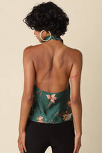 Load image into Gallery viewer, Jasmin Floral Halter Satin Top
