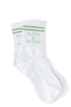 Load image into Gallery viewer, White Pilates &amp; Matcha Socks