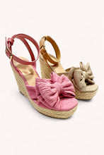 Load image into Gallery viewer, ATTIRE-08 BIG RIBBON DECOR ESPADRILLES WEDGE HEELS