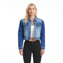 Load image into Gallery viewer, Puffy Sleeve Denim Jacket