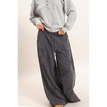Load image into Gallery viewer, Mineral Wash Star Patch And Print Wide Leg Pants