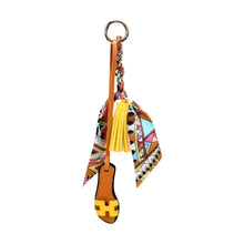 Load image into Gallery viewer, Faux Leather Designer Sandal w/ Scarf Bag Charms