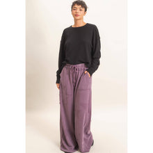 Load image into Gallery viewer, Mineral Wash Star Patch And Print Wide Leg Pants