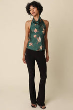 Load image into Gallery viewer, Jasmin Floral Halter Satin Top