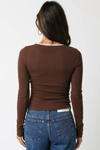 Saige Button Top
