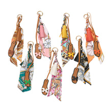Load image into Gallery viewer, Faux Leather Designer Sandal w/ Scarf Bag Charms