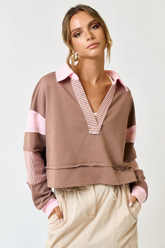 Kayla Collared Sweatshirt