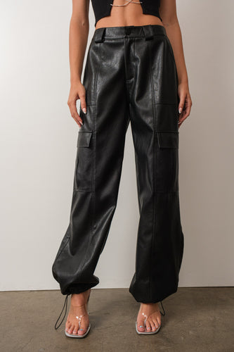 Lee Vegan Leather Joggers