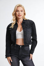 Load image into Gallery viewer, Puff Sleeve Denim Jacket