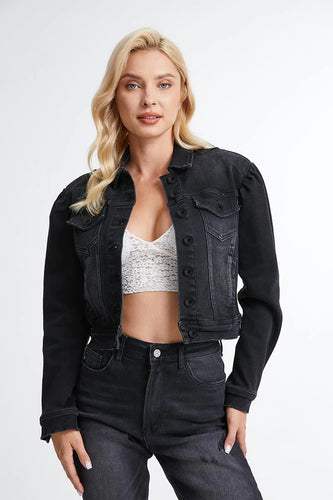 Puff Sleeve Denim Jacket