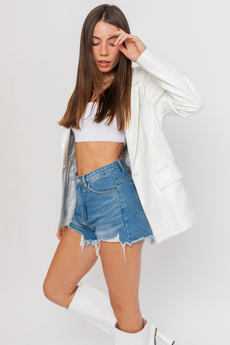 Croc Embossed Blazer