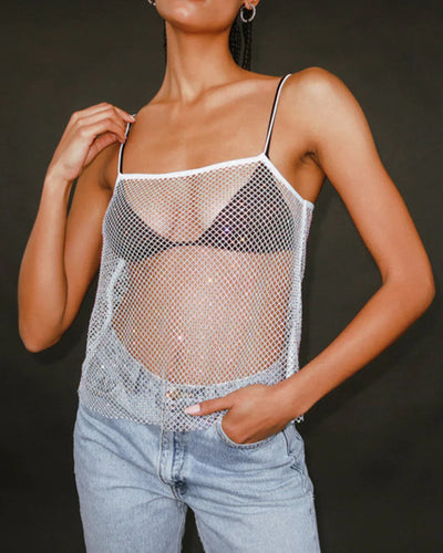 Crystal Mesh Cami